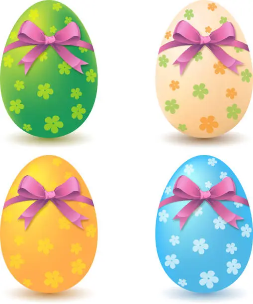 Vector illustration of Colorful Easter Eggs Symbol