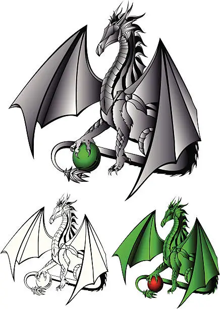 Vector illustration of Dragon