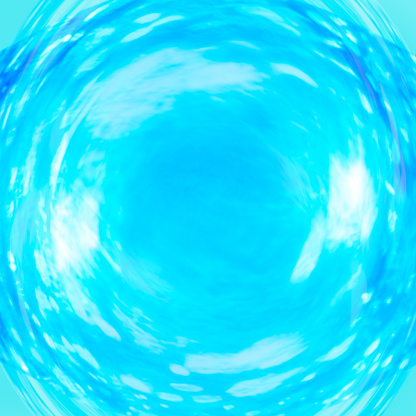 Square texture with blue transparent liquid bulging into a perfect circle.