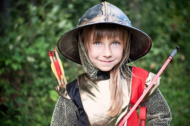istock Little archer in woods 165822294