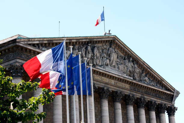 assemblée galería nacional de parís - european culture europe national flag flag fotografías e imágenes de stock