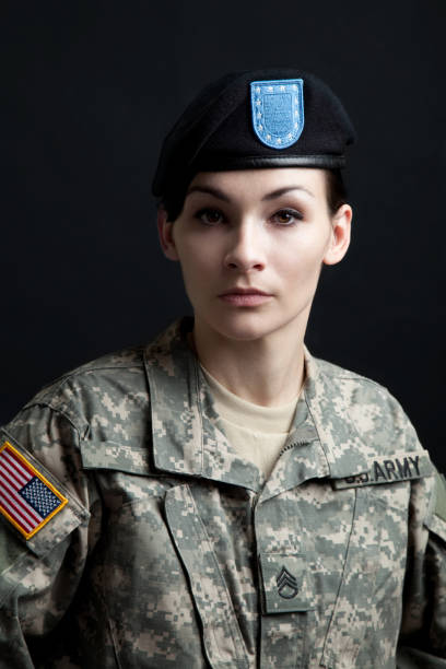 istock Female American Soldier 165831895