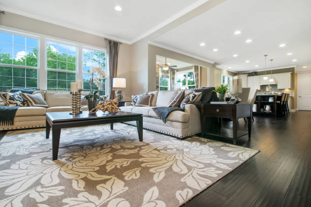 istock Living room and kitchen area with open connection 1658319065