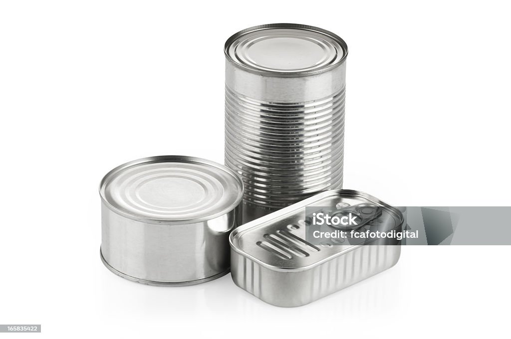 Lebensmittel in Dosen mit Clipping Path - Lizenzfrei Aluminium Stock-Foto