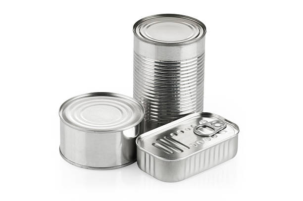 istock Three silver cans of different shapes and sizes 165835422