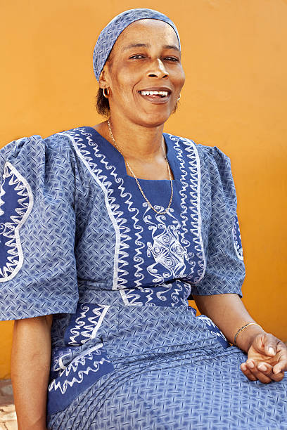 Woman dressed in her traditional dress from Venda in the province of Limpopo, South Africa