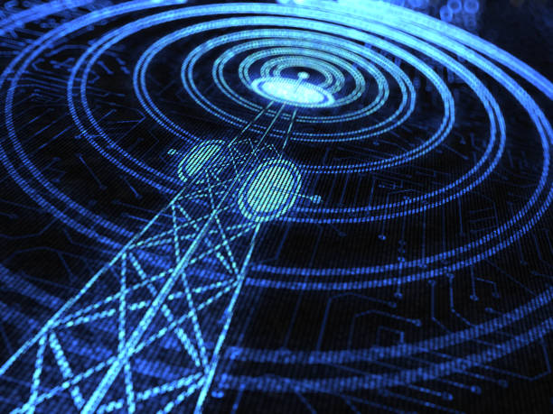 stazione radiofonica - antenna attrezzatura per le telecomunicazioni foto e immagini stock