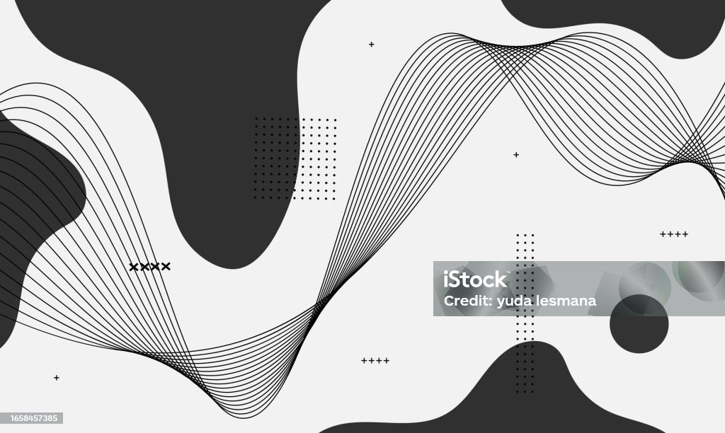 Line Wave Absrtact Abstract Wave Lines Background Stock Illustration - Download Image Now ...