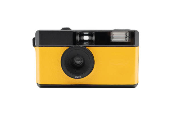 istock film camera. Vintage camera. Minimal hipster summer trend. 1658467028