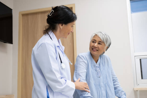 istock Doctor take care elderly patient. 1658495041