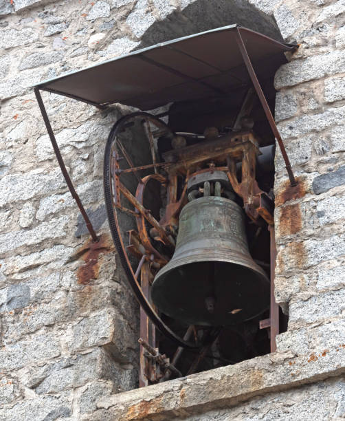 istock Very old bell hanging in an old bell tower 1658517883