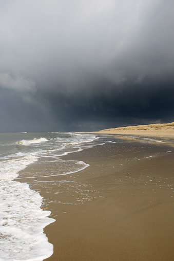 Ebb in the North Sea in Sank-Peter-Ording, Germany