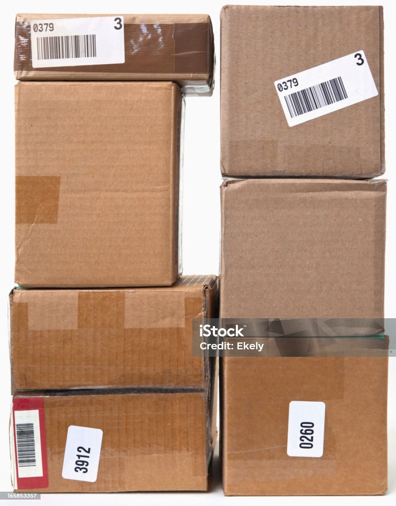 Stapel-packages. - Lizenzfrei Abschicken Stock-Foto