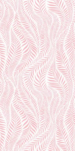 Vector illustration of Seamless pattern with leaves. Abstract floral background. Vector illustration.