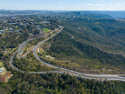 Highway up the Toowoomba Range, Queensland, Australia