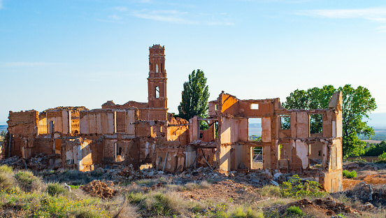 Ruins of houses in the town of Belchite (Zaragoza)