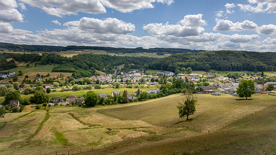 Reisdorf in summer a beautiful village in Luxembourg, the entrance to the beautiful Mullerthal region, also called Little Switzerland