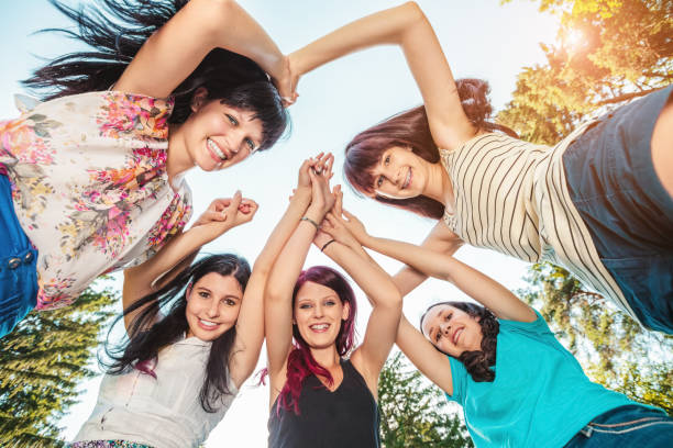 istock Girls Team Circle,Friendship 165869679
