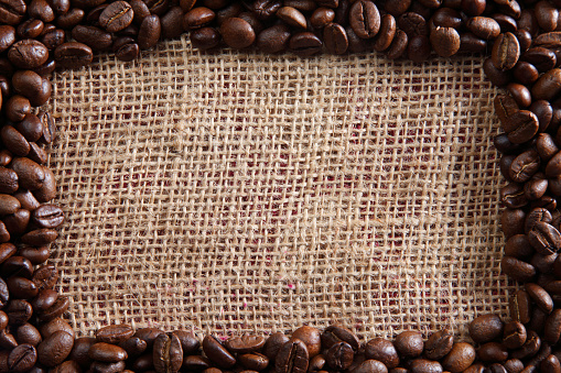 coffee bean arrange form a frame