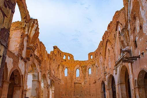 Ancient ruins of the town of Belchite (Zaragoza)