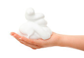 Soap on female hand