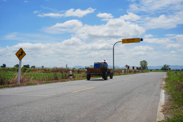 Spring view of country road side of thailand