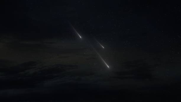 istock Meteorites in the evening sky with clouds. 1658830716