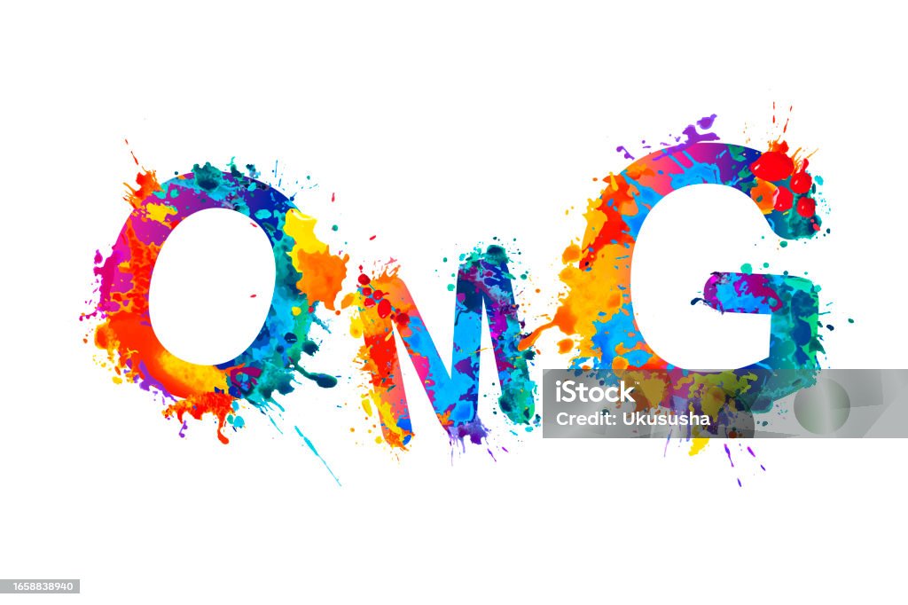 Omg Vector Omg Vector Splash Paint Letters Stock Illustration - Download Image Now ...