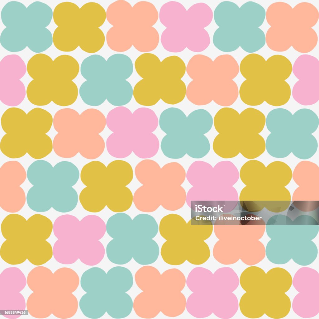 Repetition Pattern Simple Shape Cute And Simple Repeated Shapes Pattern Stock Illustration - Download ...