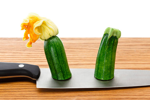 calabacín a cuchilla - zucchini blossom squash single flower fotografías e imágenes de stock