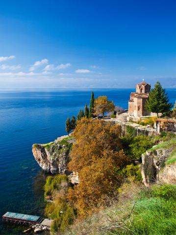 St. John Kanoe Church From Lake Ohrid, Macedonia
