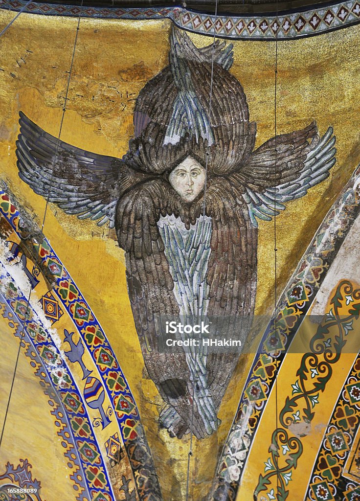 Antigua serafines Mosaic en museo de Hagia Sophia - Foto de stock de Serafín libre de derechos