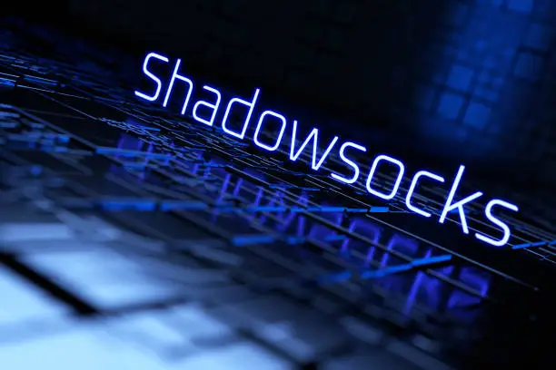 Photo of Concept of the secure protocol Shadowsocks. Shadowsocks technology to bypass government censorship. 3d render.