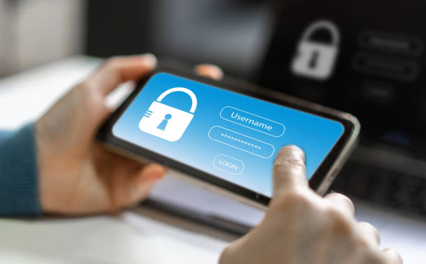 istock People use phone security scanning protect concept, technology digital futuristic, username, privacy, privacy login, password, cyber security, cloud online technology to protect client IT lock.security 1658914593