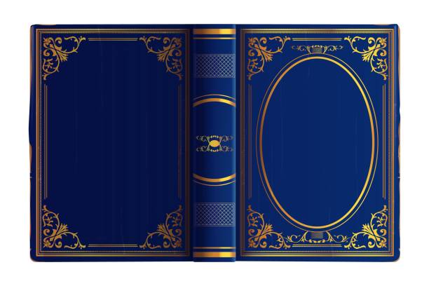 istock Realistic old book cover. Antique books award covers print layout ornament decoration frame corners in elegant vintage gothic ancient victorian design, exact vector illustration 1658918574