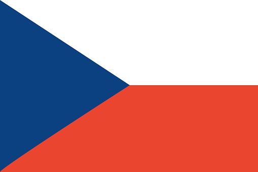 Czech Republic Flag. Official colors and proportions. National Czech Republic flag.
