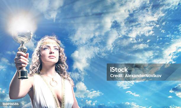 The Greek Goddess Carrying A Goblet Of Fire Stock Photo - Download Image Now - Achievement, Adult, Adults Only