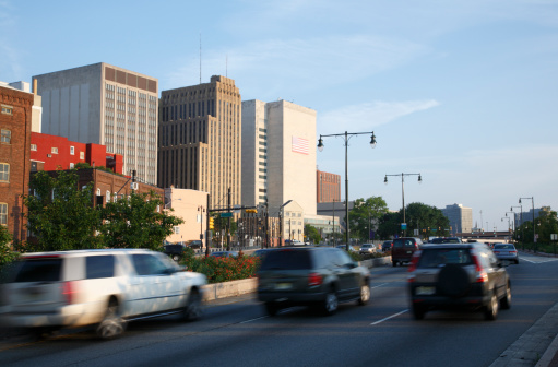 Newark, NJ Downtown Highway On The Move
