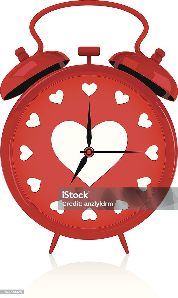 Tempo para o amor! - Vetor de Relógio royalty-free