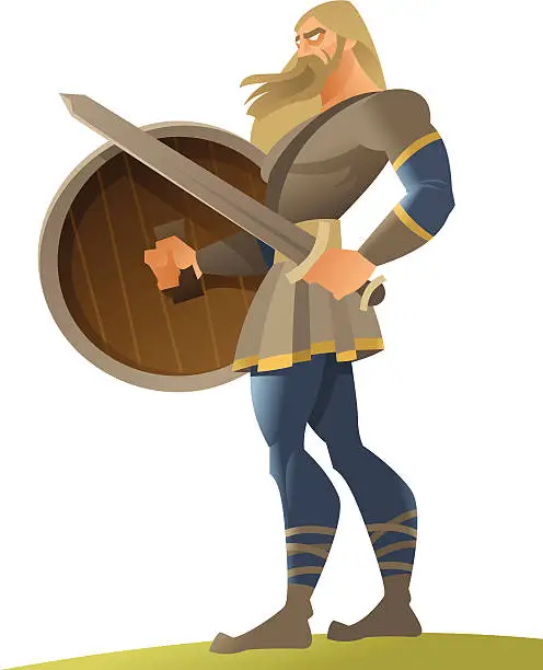 Vector illustration of Viking Warrior