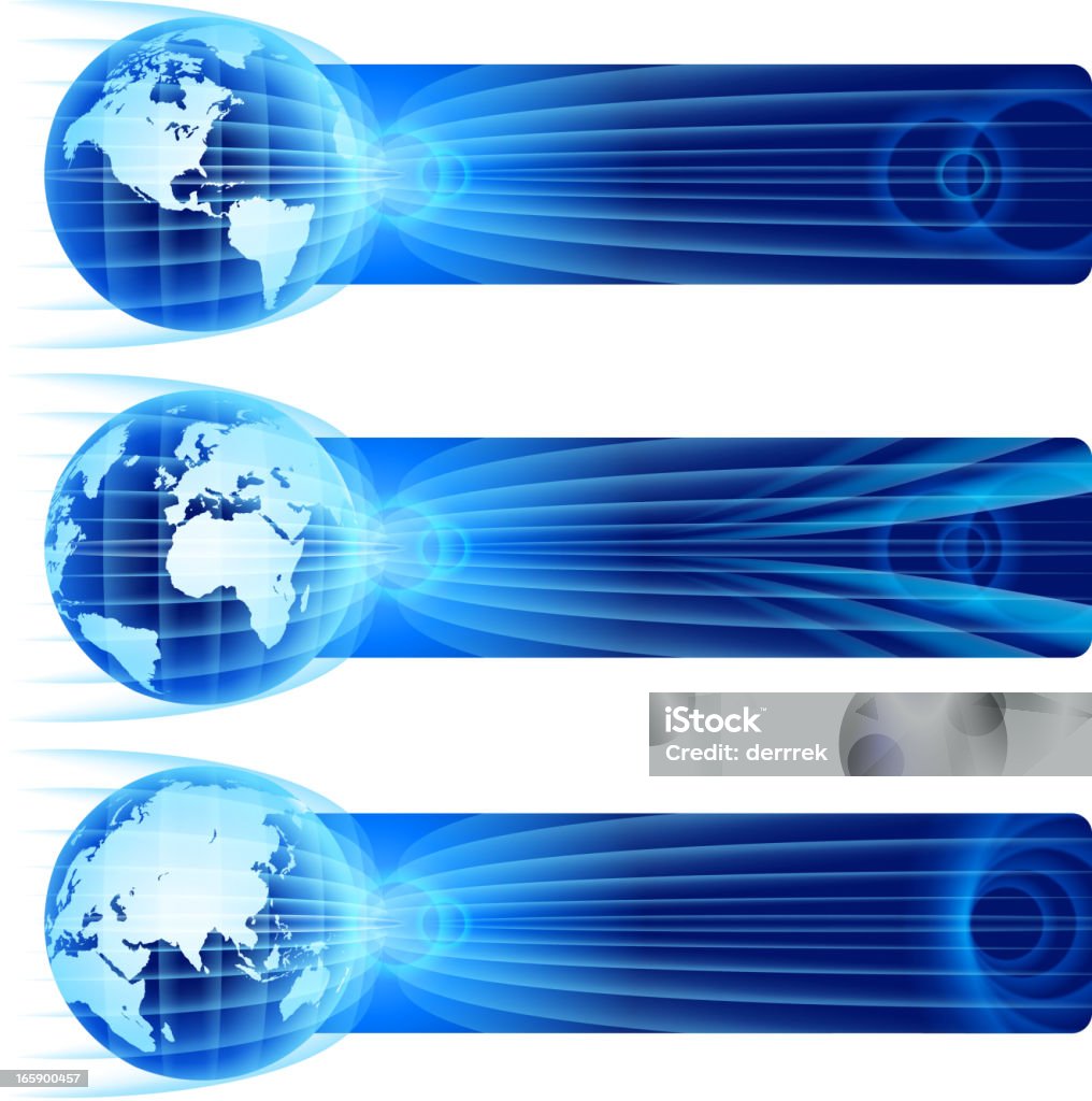 Globe global communication banner EPS10. Contains transparent objects used for light effect. Africa stock vector