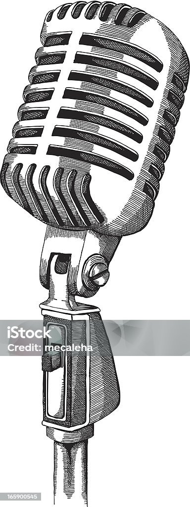 Retro Microphone Retro Microphone - vector illustrations Microphone stock vector