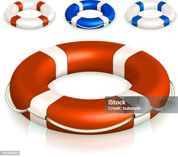 Lifebuoy Collection Stock Illustration - Download Image Now - Assistance, Blue, Brightly Lit