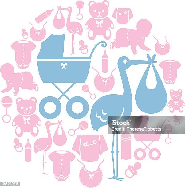 Baby Iconset Stock Vektor Art und mehr Bilder von Storchenvogel - Storchenvogel, Baby, Icon
