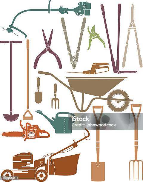 Garden Stuff Stock Illustration - Download Image Now - Garden Hoe, Gardening, Machinery
