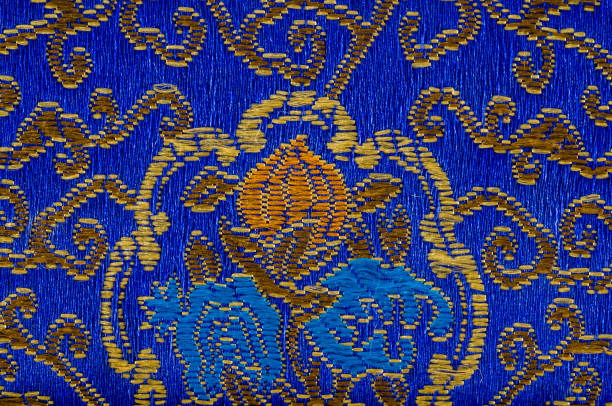 Colorful oriental embroidery pattern background texture