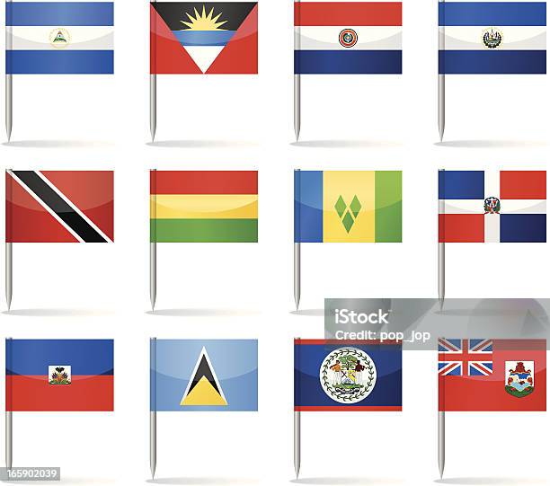 Ilustración de Bandera Contactoscentral Y Del Sur De África y más Vectores Libres de Derechos de América Central - América Central, América del Sur, Antigua y Barbuda