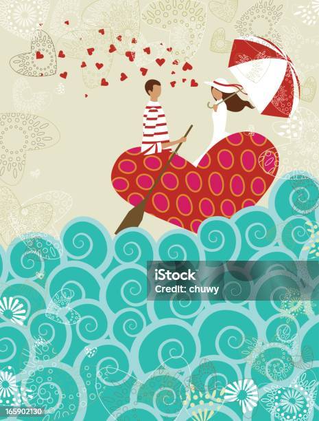 Valentines Love Boat Stock Illustration - Download Image Now - Romance, Dating, Flirting