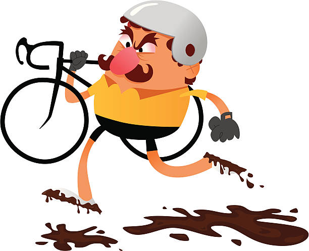 ilustraciones, imágenes clip art, dibujos animados e iconos de stock de cyclocross guy - cyclo cross