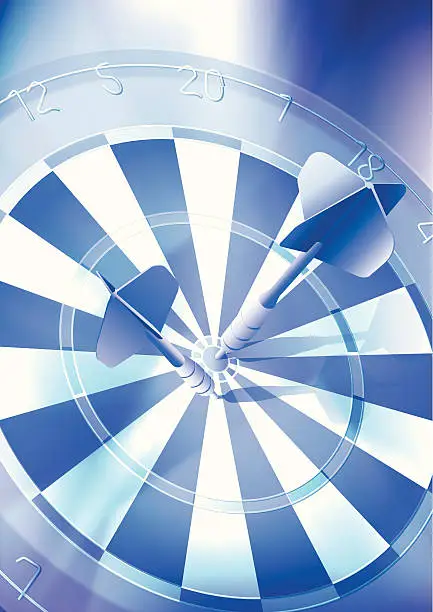 Vector illustration of Dartboard & Target Background